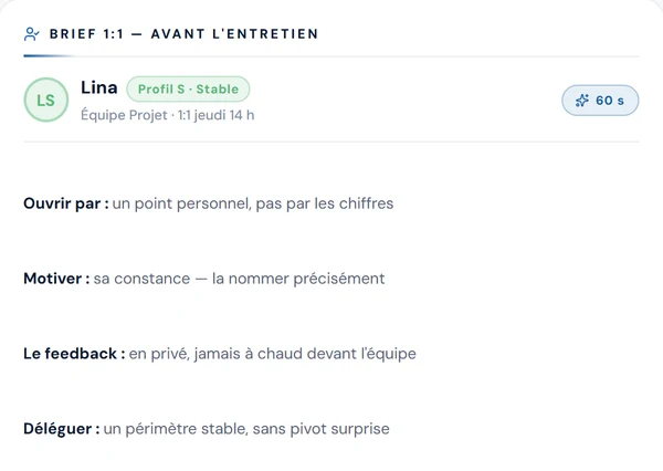 Brief 1:1 d'Isotop : comment aborder, motiver et déléguer à une collaboratrice
